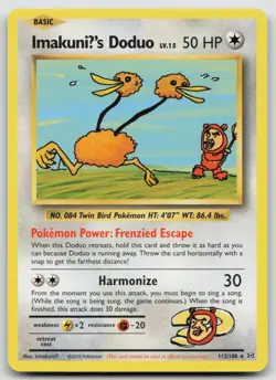 Pokemon Card ImakuniU's Doduo Secret Rare XY - Evolutions 112/108 - Image 1