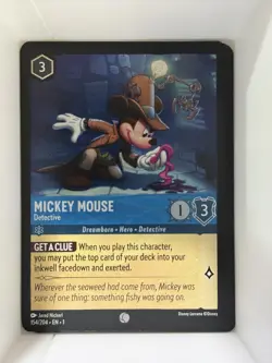 Mickey Mouse - Detective 8 Disney Lorcana Promo Cards Cold Foil - Image 1