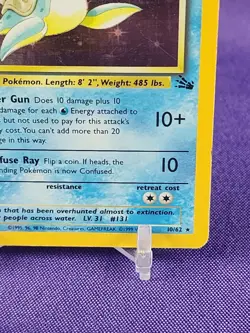Pokemon Card Lapras 10/62 Rare Holo Fossil Set - Image 5