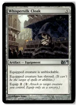MTG Whispersilk Cloak - Magic 2010 (M10) Moderately Played English - Image 1