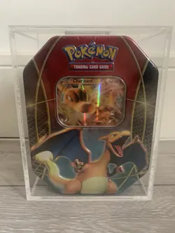 Pokemon TCG Charizard EX Tin XY 2014 SEALED GENUINE + Acrylic Case - Image 1