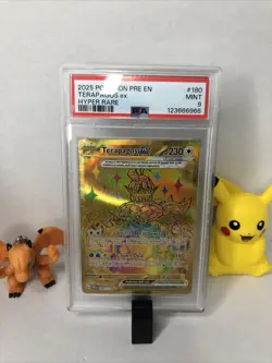 Terapagos EX Hyper Rare Pokemon Prismatic Evolutions PSA 9 - Image 2