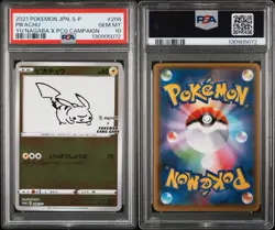 2021 POKEMON JAPANESE S PROMO | YU NAGABA X POKEMON PSA 10 CAMPAIGNPIKACHU 208 - Image 2