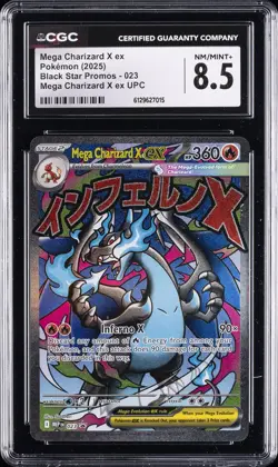 2025 POKEMON #023 MEGA CHARIZARD X EX CGC 8.5 - Image 1