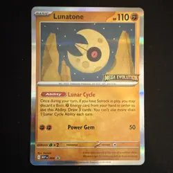 Pokemon Lunatone 004 Me: Mega Evolution Promo Regular Basic STAMPED - Image 1