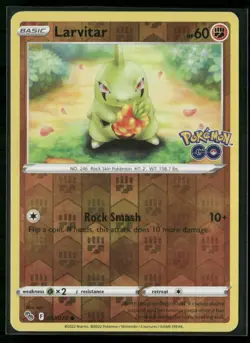 Larvitar Pokemon GO 037/078 Reverse Holo NM - Image 1