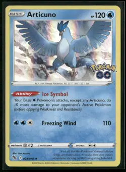 Articuno Pokemon GO 024/078 Holo NM - Image 1