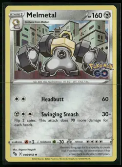 Melmetal Pokemon GO 046/078 Holo NM - Image 1