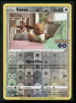 Eevee Pokemon GO 054/078 Reverse Holo NM - Image 1