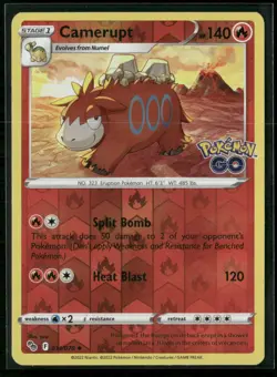 Camerupt Pokemon GO 014/078 Reverse Holo NM - Image 1