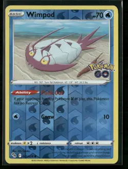 Wimpod Pokemon GO 025/078 Reverse Holo NM - Image 1
