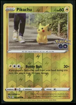 Pikachu (27) Pokemon GO 027/078 Reverse Holo NM - Image 1