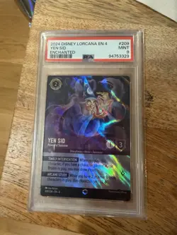 2024 DISNEY LORCANA EN 4-URSULA'S RETURN ENCHANTED #209 YEN SID PSA 9 - Image 1