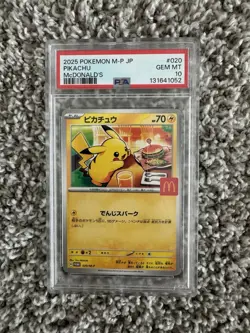 Pokemon Pikachu 020/M-P M-P Promotional Cards Promo Japanese 2025 PSA 10 70 HP - Image 1
