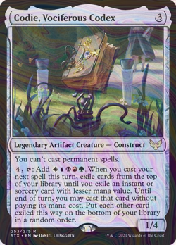 Foil Codie, Vociferous Codex - Strixhaven: School of Mages | MTG Card - Image 1