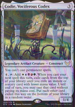 Foil Codie, Vociferous Codex - Strixhaven: School of Mages | MTG Card - Image 3
