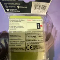 Ultra PRO Pro-Matte Card Sleeves Bright Yellow 50ct Standard Acid-Free Non-PVC - Image 2