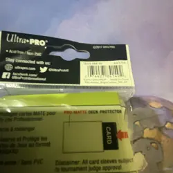 Ultra PRO Pro-Matte Card Sleeves Bright Yellow 50ct Standard Acid-Free Non-PVC - Image 3