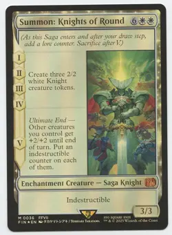 Summon: Knights of Round #0036 Mythic Foil Final Fantasy MTG Magic the Gathering - Image 1