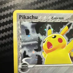 Pokemon TCG Pikachu Delta Species Holo Black Star Promo Card 35 HP with Swirl - Image 2