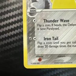 Pokemon TCG Pikachu Delta Species Holo Black Star Promo Card 35 HP with Swirl - Image 4