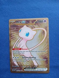 Pokemon Mew ex Hyper Rare Holo 205/165 Scarlet & Violet 151 180 HP metal card - Image 1