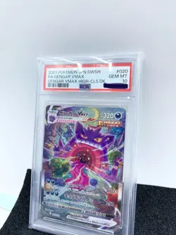 Pokemon Gengar VMAX Fusion Strike Secret Rare Card 020/019 PSA 10 GEM MINT - Image 1