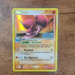 Pokemon Card - Medicham Crystal Guardians Stamped 25/100 Reverse Holo NM - Image 1