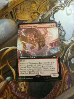 Thundering Raiju Extended Art MTG Kamigawa: Neon Dynasty -Pack Fresh- - Image 1