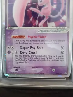 2006 Pokemon EX Holon Phantoms Mew EX Holo Foil 100/110 PSA 5 Excellent - Image 2