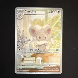 Pokemon Cinccino 153/086 Sv: Black Bolt Illustration Rare Holo 100 HP Eng 2025 - Image 1