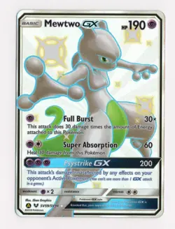 Pokemon Mewtwo GX SV59/SV94 Hidden Fates Shiny Vault Holo Rare Full Art NM - Image 1