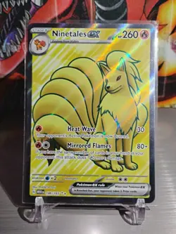 Pokemon TCG Ninetails EX Full Art Scarlet & Violet 151 Card 186/165 Rare Holo NM - Image 1