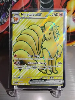 Pokemon TCG Ninetails EX Full Art Scarlet & Violet 151 Card 186/165 Rare Holo NM - Image 2