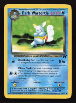 Pokemon TCG Dark Wartortle Team Rocket 46/82 Regular LP. - Image 1