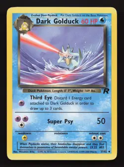Pokemon TCG Dark Golduck Team Rocket 37/82 Regular LP 2000 Vintage Non Holo - Image 3