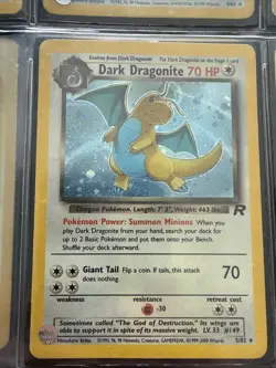 Pokemon TCG Dark Dragonite Holo Rare – Team Rocket 5/82 – WOTC - Image 1
