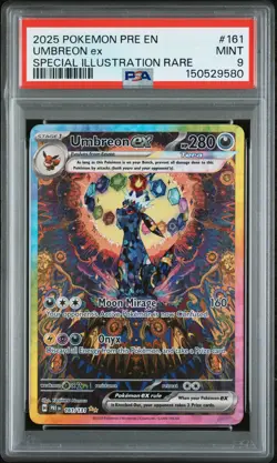 2025 POKEMON PRE EN-PRISMATIC EVOLUTIONS #161 UMBREON EX PSA 9 - Image 1