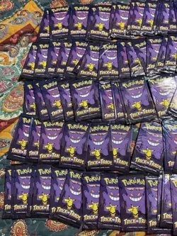 NIP (LOT OF 100) POKEMON TCG “TRICK or TRADE” Halloween Special Mini Packs NEW 2 - Image 2