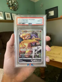2021 POKEMON JPN SWSH FA/ CHARIZARD 187/184 CHR VMAX CLIMAX PSA 10 GEM MINT - Image 1