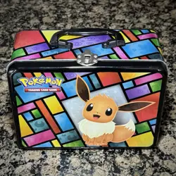 Pokemon TCG Treasure Chest Eevee Lunch Box 2021 Empty Tin Only NEW - Image 1