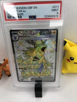Pokemon Tyranitar EX Ultra Rare Obsidian Flames PSA 9 - Image 1