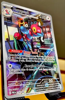 🔥 Porygon-Z Pokemon TCG Illustration Rare 214/182 Sv04: Paradox Rift NM 🔥 - Image 2