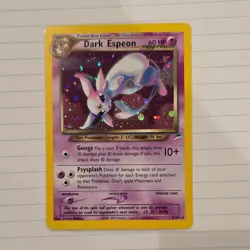 Pokemon Dark Espeon Neo Destiny Unlimited 4/105 Stage 1 60 HP Holo Rare Nintendo - Image 1