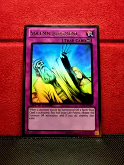 Solemn Judgment GLD5-EN045 Gold Series Haunted Mine Ghost Rare CARD AS IS - Image 1