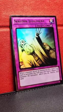 Solemn Judgment GLD5-EN045 Gold Series Haunted Mine Ghost Rare CARD AS IS - Image 2