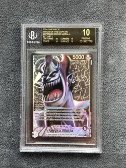 One Piece CCG Gecko Moria Alt Art Leader #OP06-080 BGS 10 Black Label English - Image 1