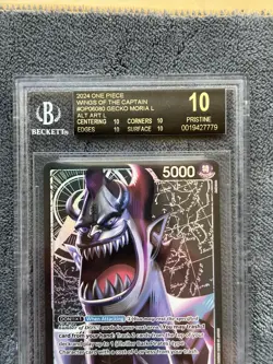 One Piece CCG Gecko Moria Alt Art Leader #OP06-080 BGS 10 Black Label English - Image 3