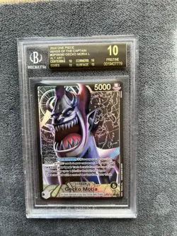 One Piece CCG Gecko Moria Alt Art Leader #OP06-080 BGS 10 Black Label English - Image 5