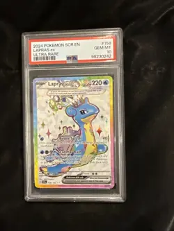 Pokemon Lapras EX Stellar Crown Ultra Rare Card 158/142 Sv07 PSA 10 - Image 1